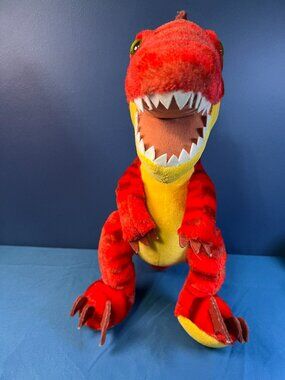 Build A Bear Workshop Red Raptor Dinosaur Plush Stuffed Animal